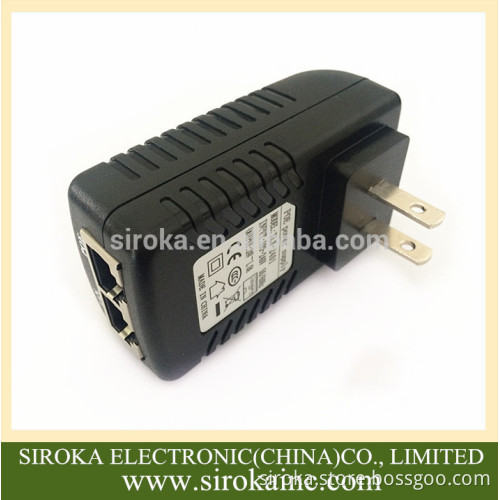 Generic 24V 1A wall plug US POE Power Adapter 100-240V power over ethernet adapter for IP Phone/Security Camera